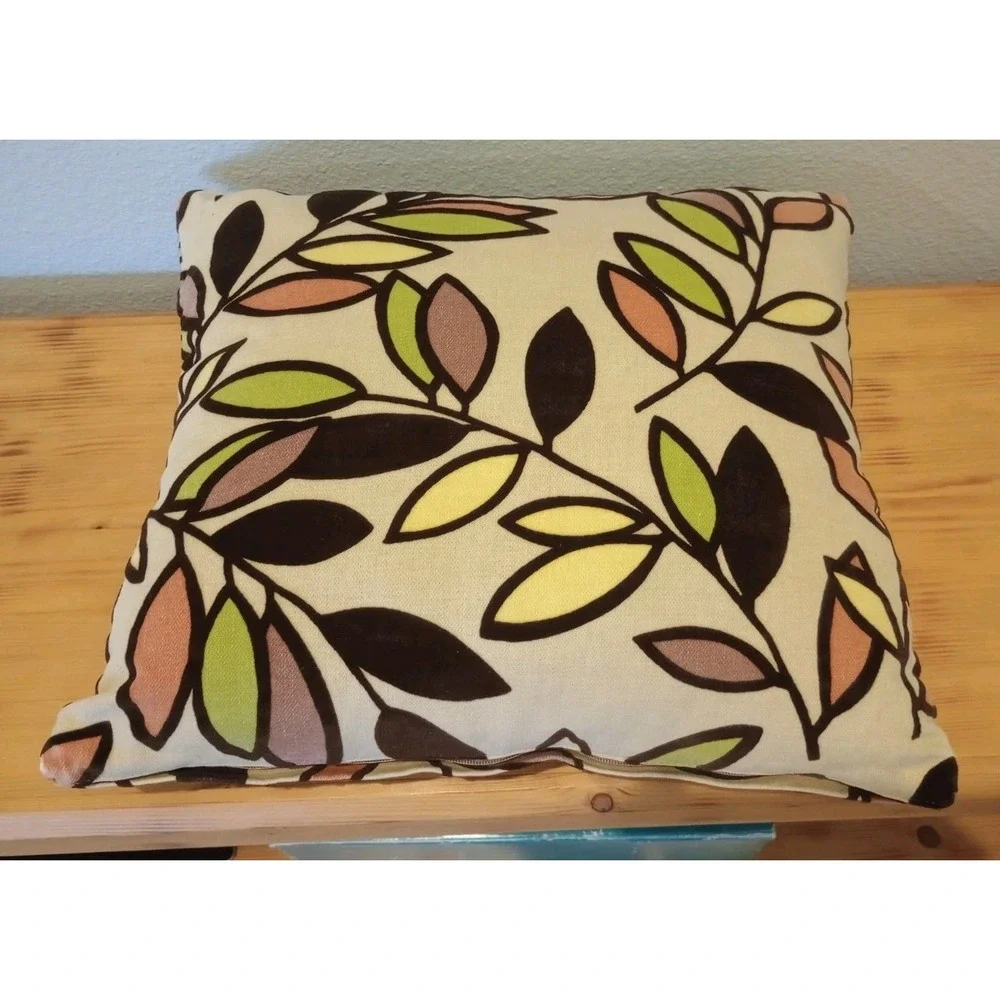 SISCOVERS Decorative Pillow Abstract Floral Bitter Square Throw Pillow